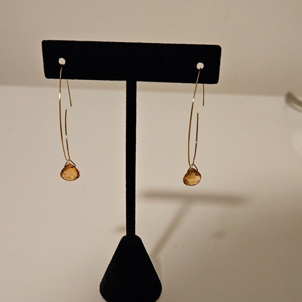 14k and Citrine Earrings